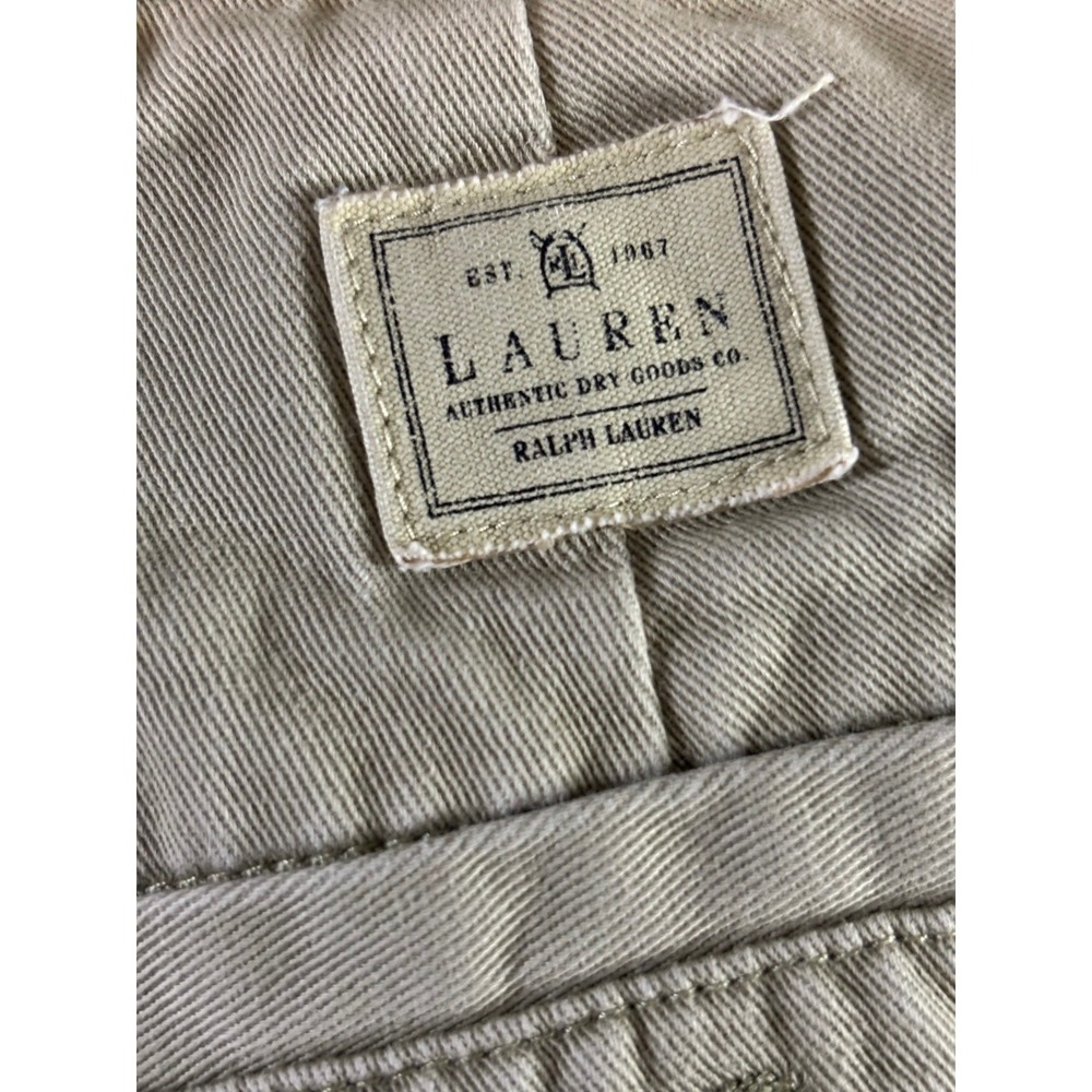 Lauren Ralph Lauren Women's Size 12 Khaki Chino Shorts Tan Cotton Twill - Picture 8 of 8